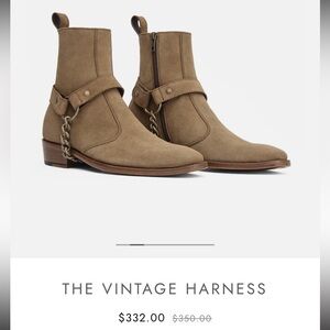 Lucent Los Angeles Tan Leather Men’s Harness Boots